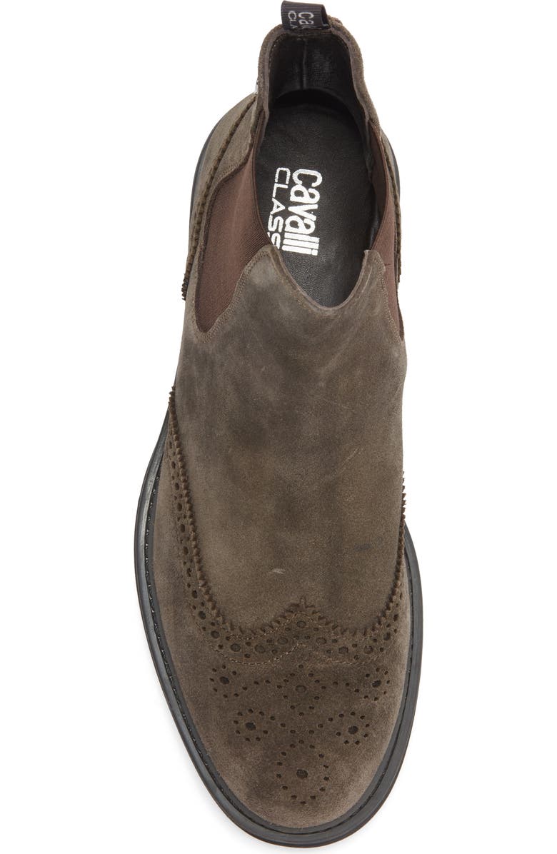 Roberto Cavalli Crip Chelsea Boot, Alternate, color, Taupe