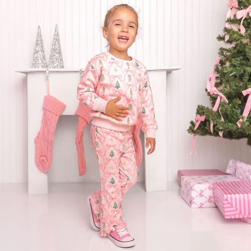Sweet Wink Nutcracker Trellis Christmas Sweatshirt In Pink