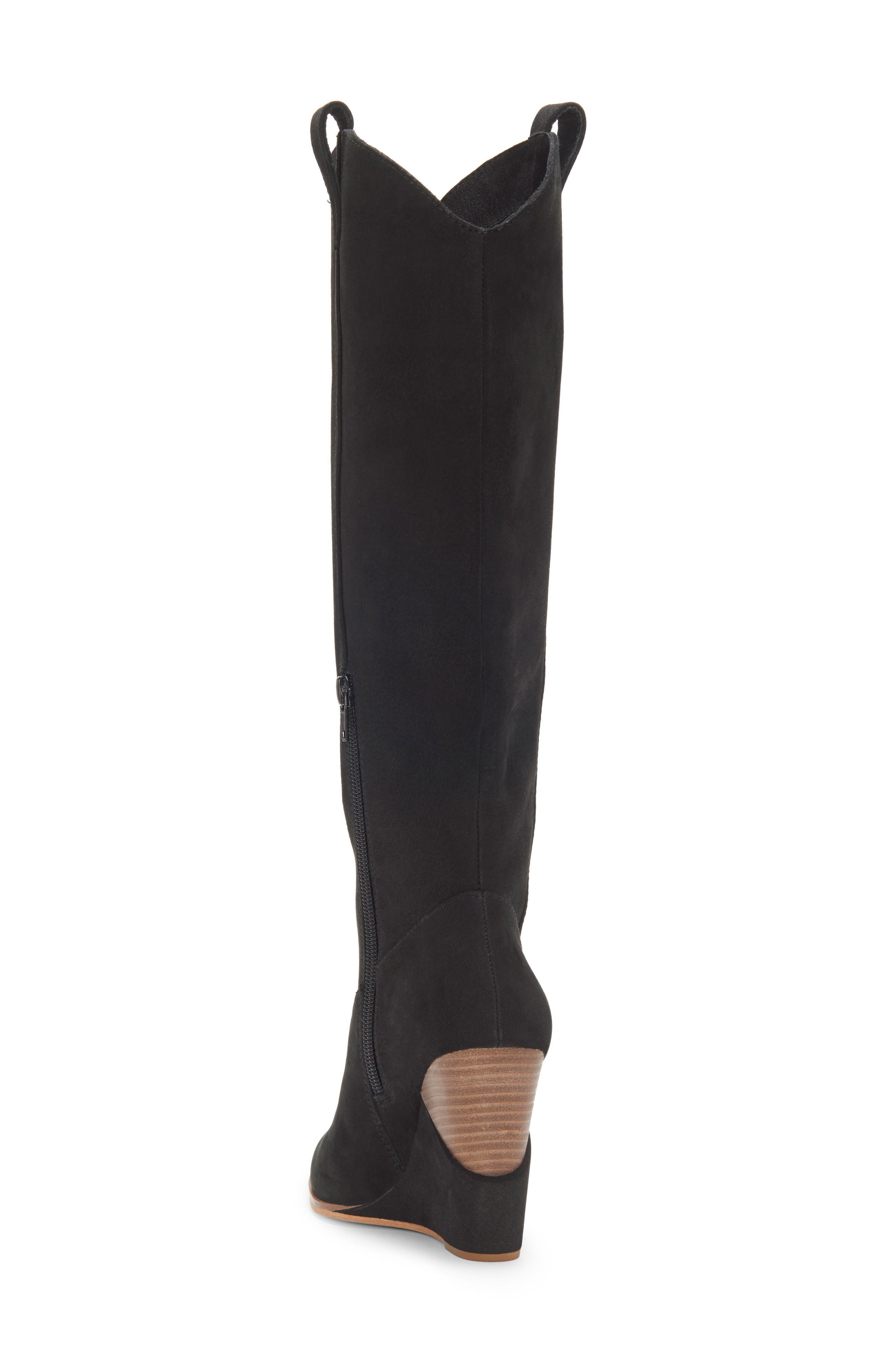 Havrie Knee High Boot, Alternate, color, BLACK FABRIC