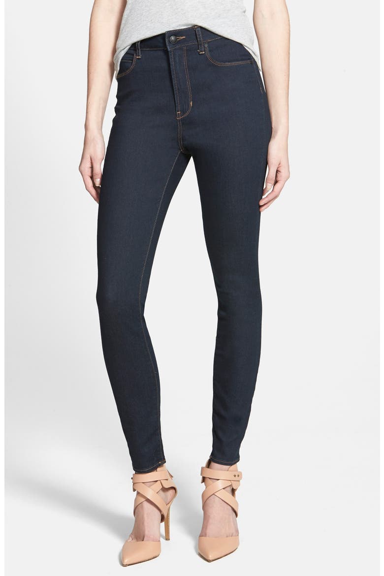 'Halley' High Waist Stretch Skinny Jeans, Main, color, BLUE