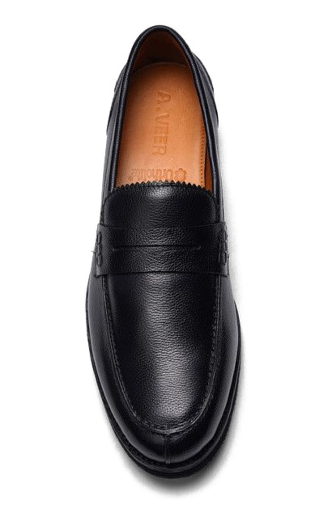 A. Veer Mason Penny Loafer, Alternate, color, Black Leather