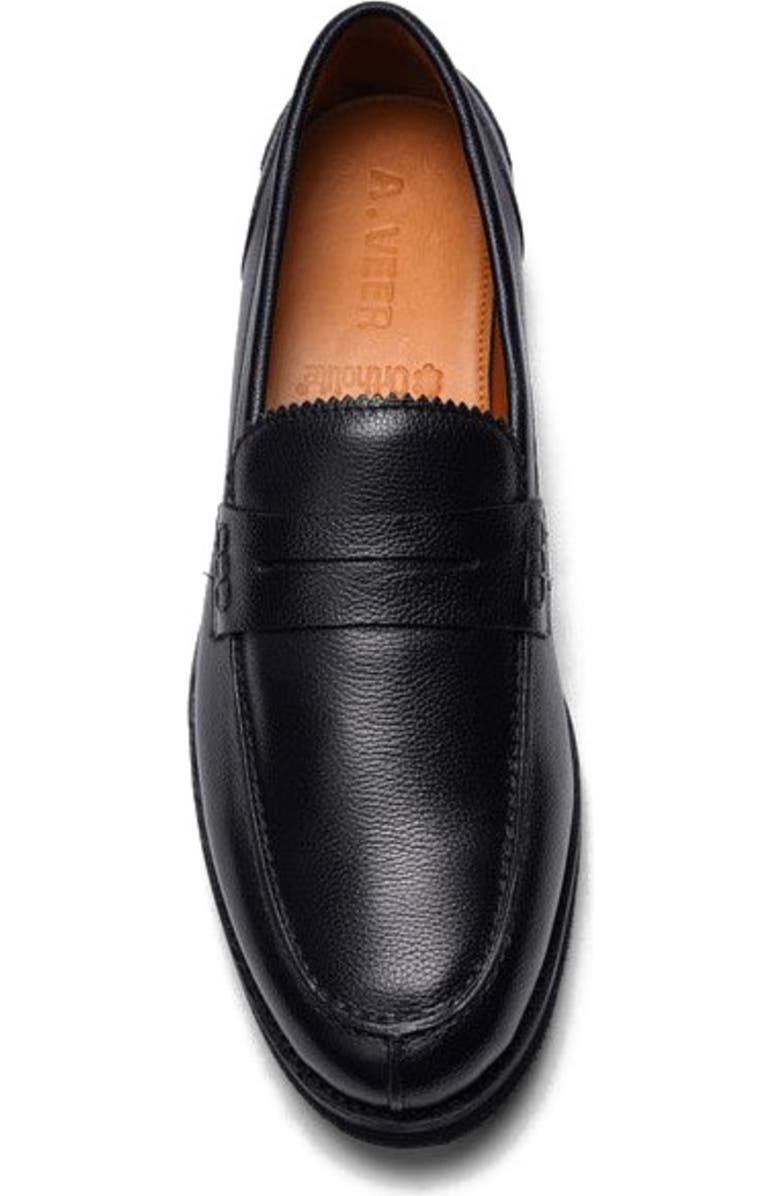 A. Veer Mason Penny Loafer, Alternate, color, Black Leather