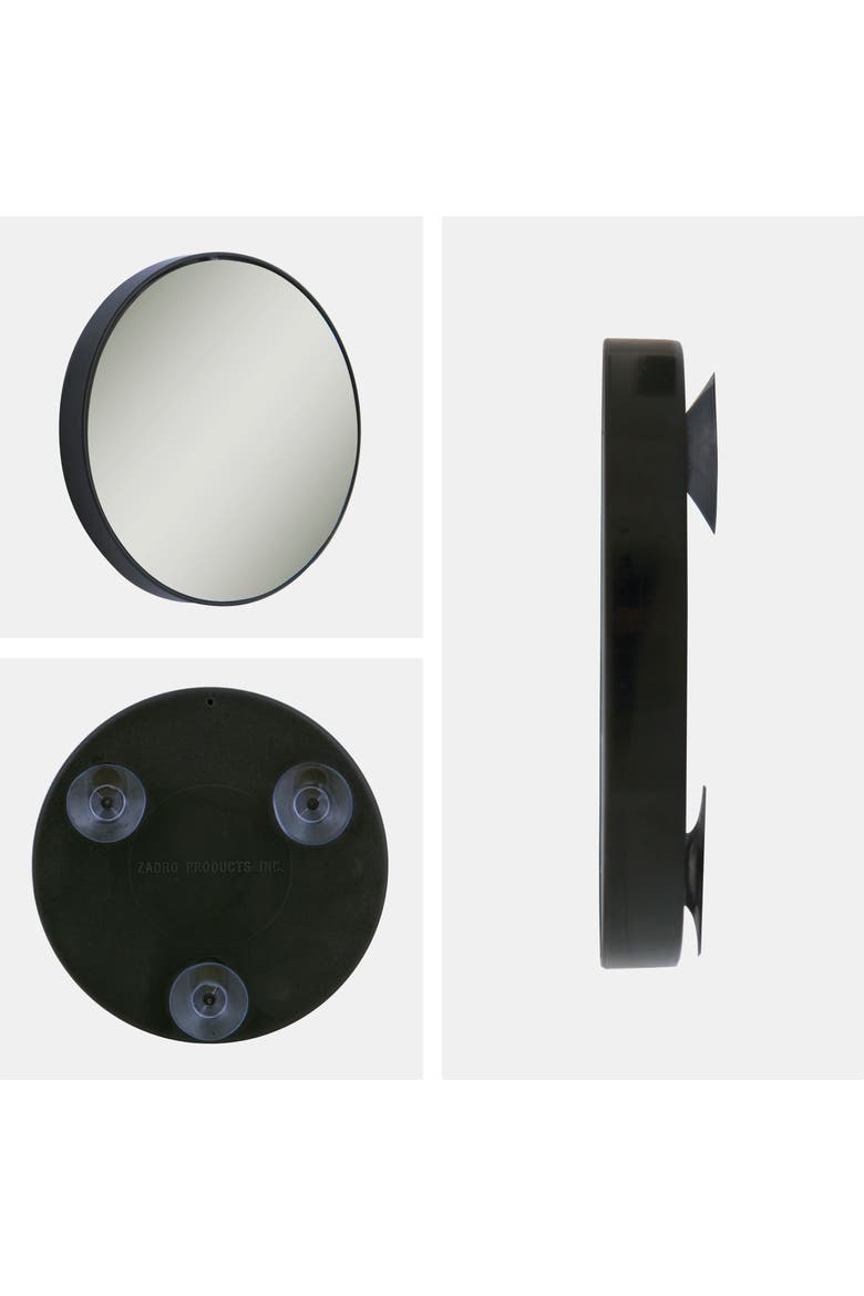 Compact Mirror with 15X Magnification & Suction Cup, Alternate, color, Black