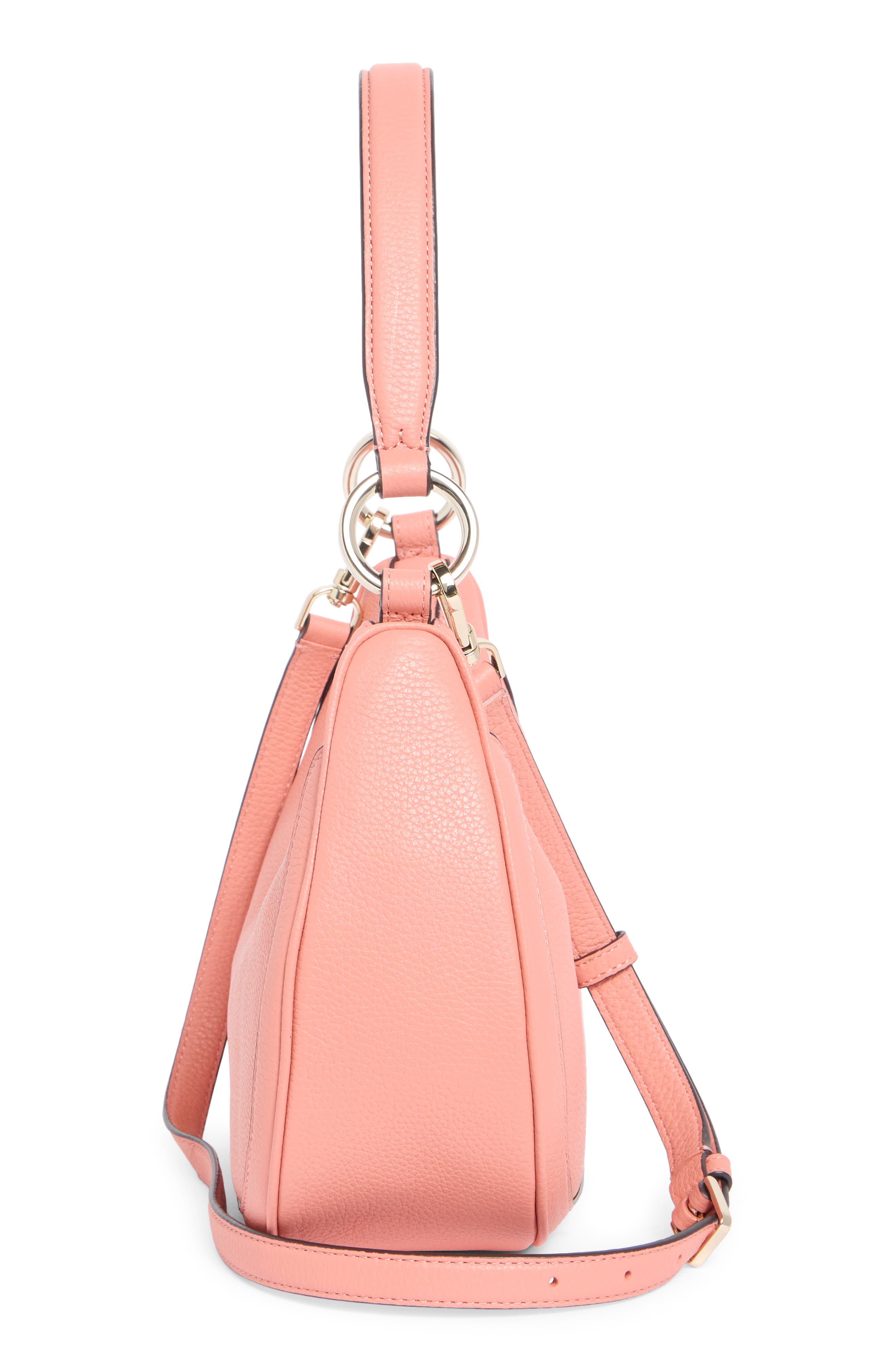 Kate Spade New York Leila Pebbled Leather Shoulder Bag, Alternate, color, Terracotta Tile