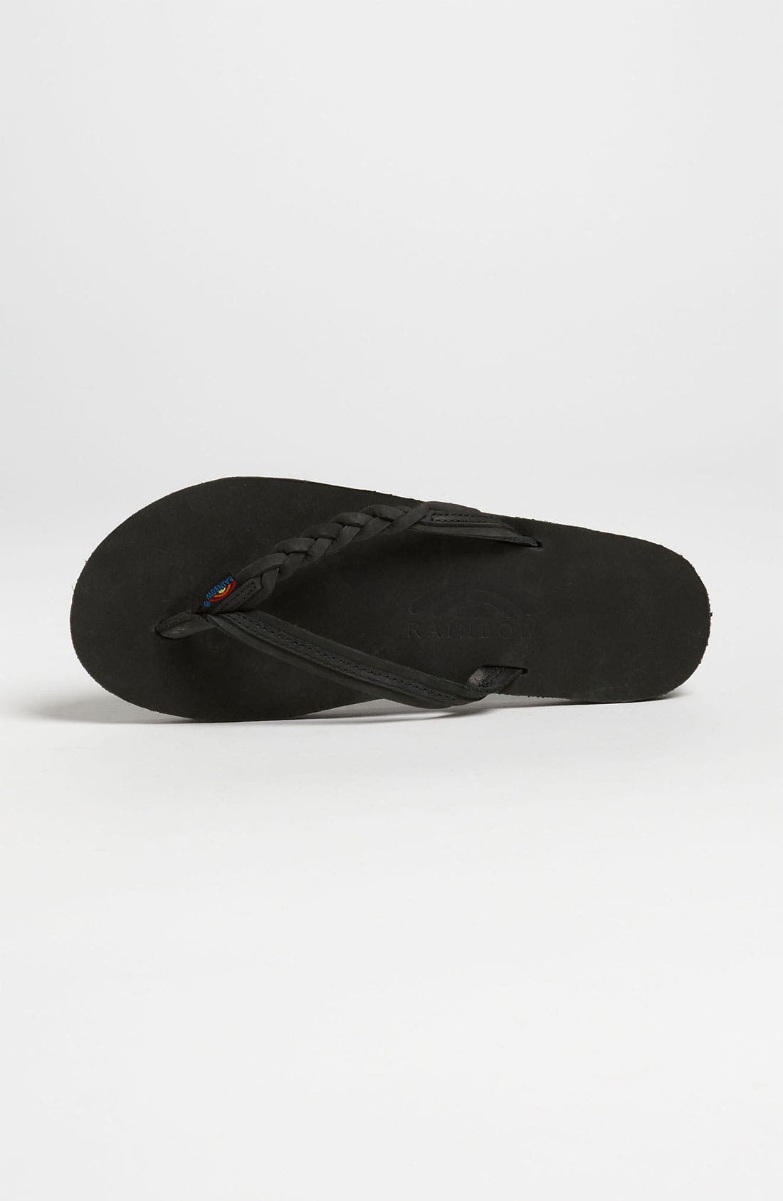 Rainbow<sup>®</sup> Rainbow 'Flirty' Braided Leather Flip Flop, Alternate, color, 