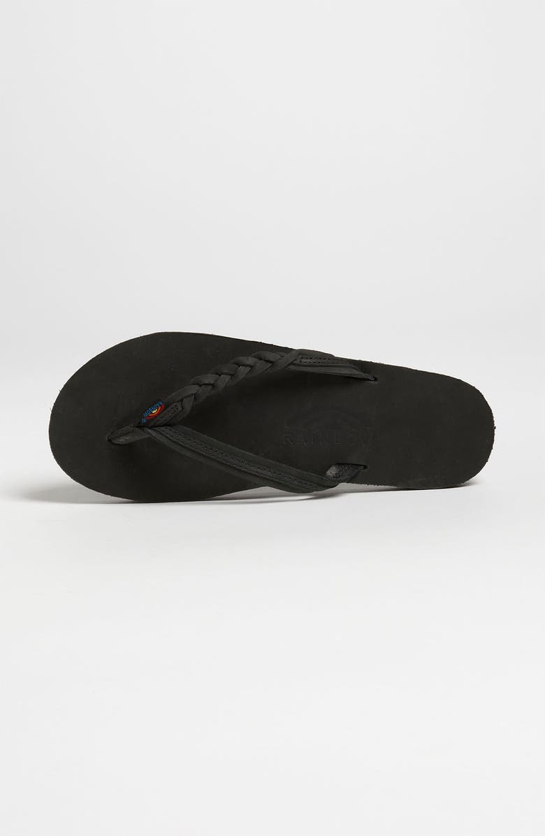 Rainbow<sup>®</sup> Rainbow 'Flirty' Braided Leather Flip Flop, Alternate, color,