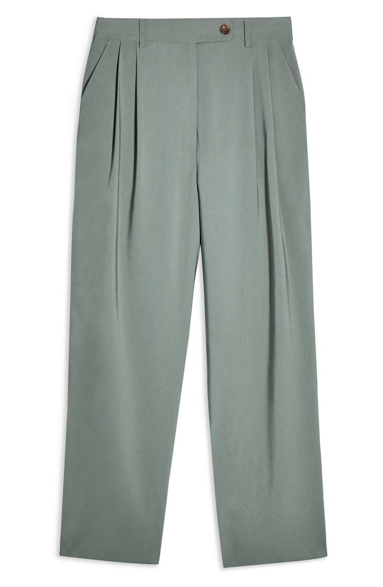 Topshop Pleated Cigarette Trousers, Alternate, color,