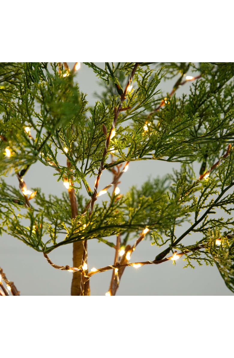 NEARLY NATURAL 3-ft Lighted Artificial Cypress Tree with 120 Warm White LED Lights, Alternate, color, Green