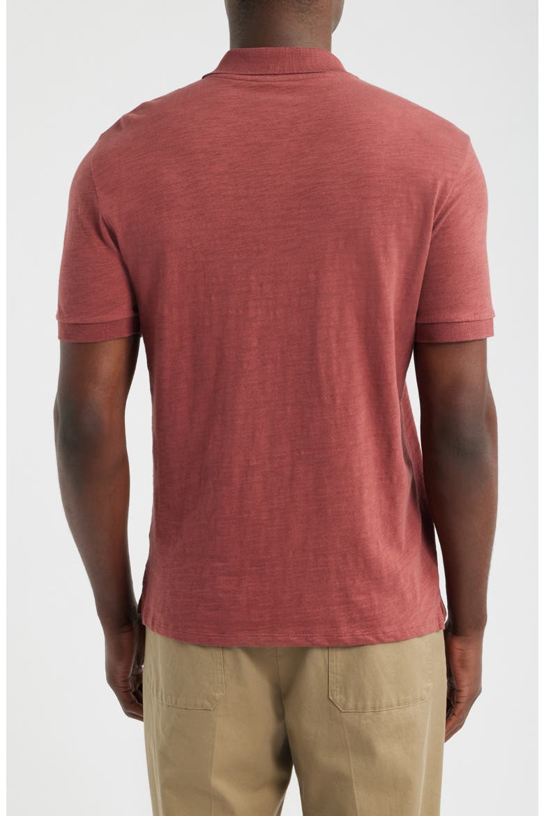 Cotton Slub Jersey Polo, Alternate, color, RED ROCK