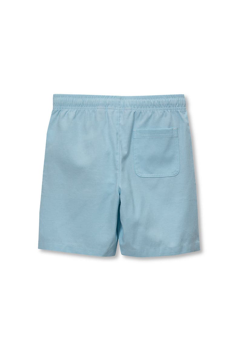 Boys Husky Oxford Pull On Shorts, Alternate, color, Crystal Blue