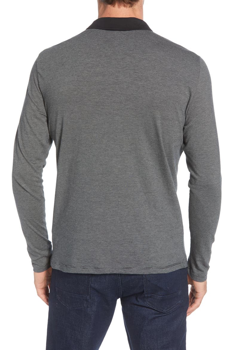 Renwick Regular Fit Long Sleeve Polo, Alternate, color, BLACK