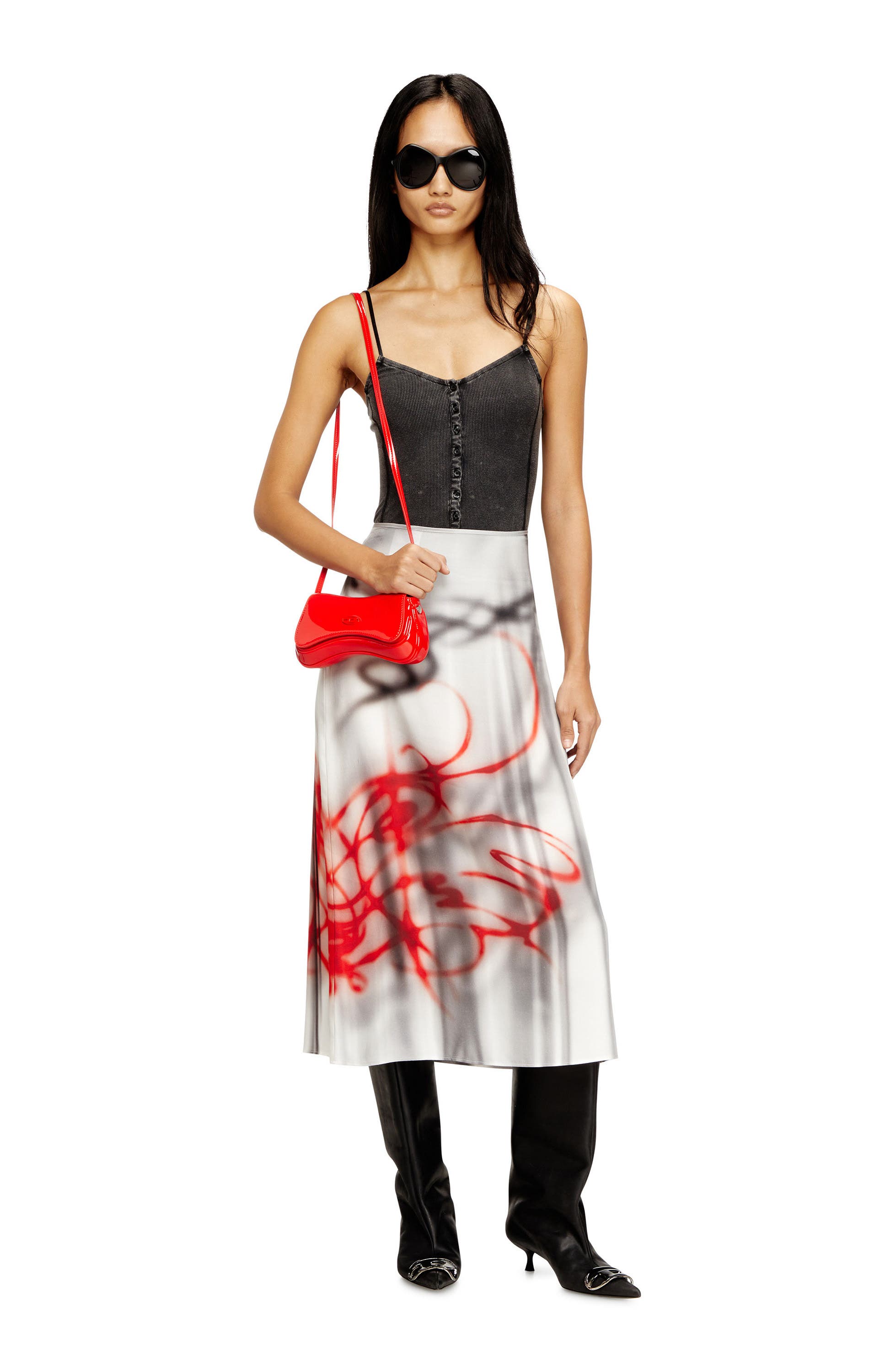 DIESEL<sup>®</sup> Small Play Patent Crossbody Bag, Alternate, color, Red