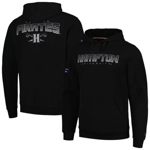 Men's FISLL  Black Hampton Pirates Puff Print Sliced Pullover Hoodie