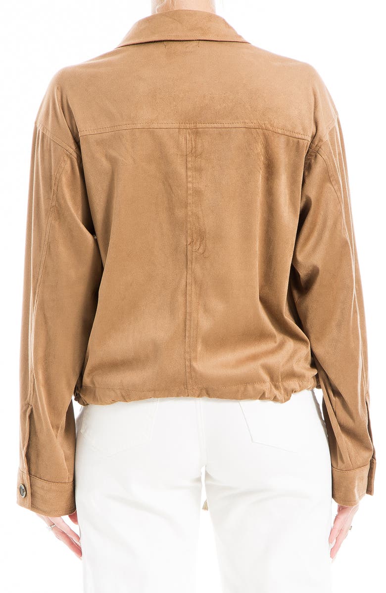 MAX STUDIO Faux Suede Bomber Jacket, Alternate, color, 