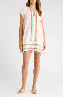 lemlem Elina Stripe Cotton Caftan