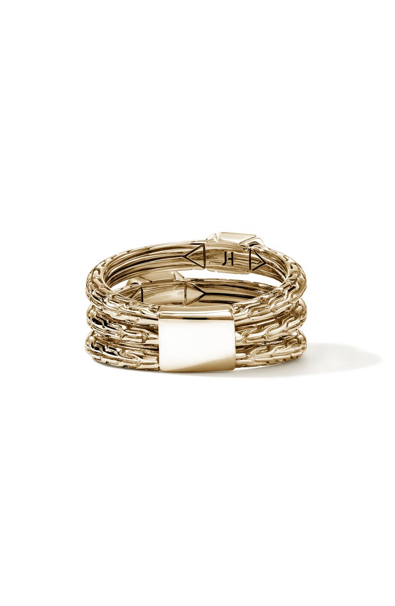 John Hardy Icon Stud Triple Row Ring, Alternate, color, Gold