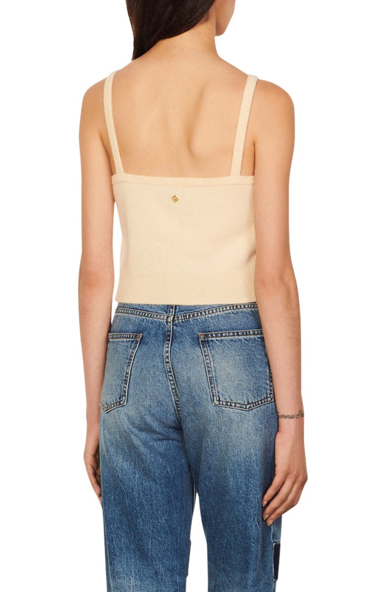 SANDRO Ivy Wool Camisole, Alternate, color, Vanille