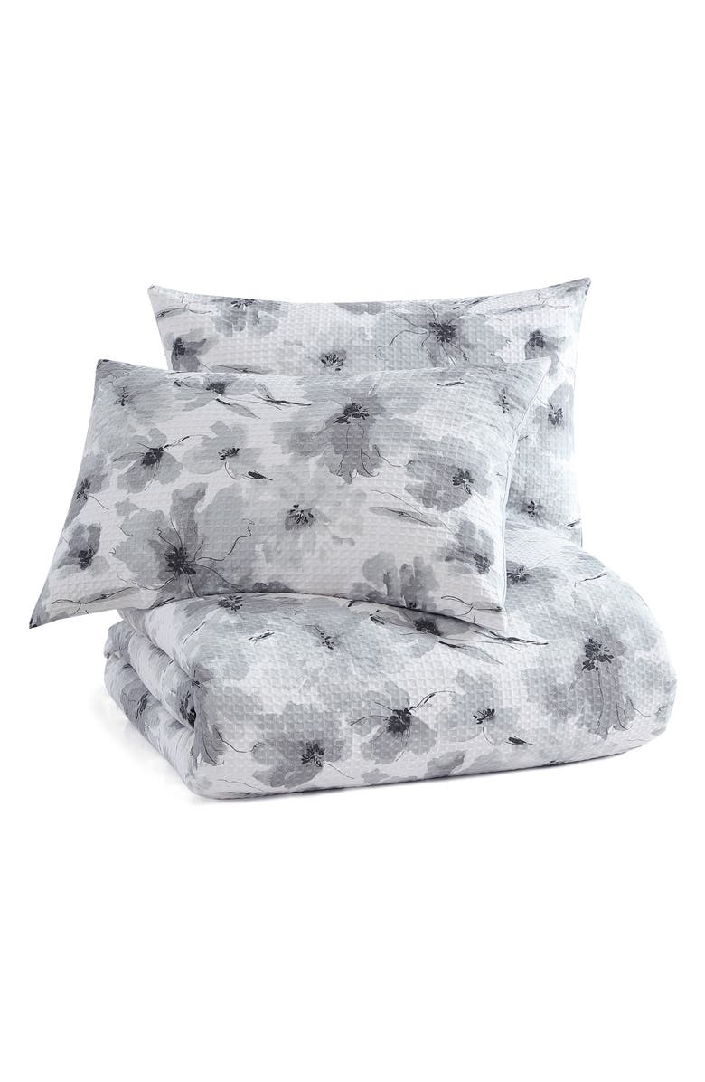 DKNY Modern Bloom Waffle Cotton Duvet & Sham Set, Alternate, color, 