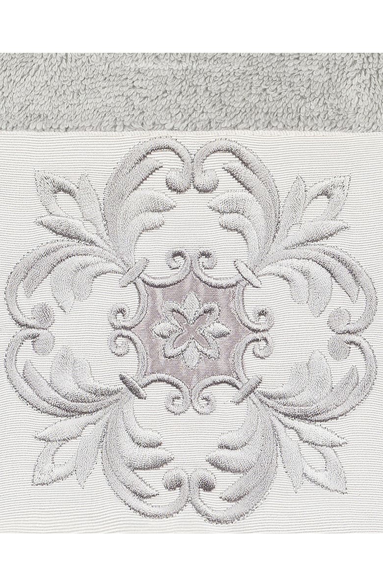 Linum Home Textiles Alyssa 3-Piece Embellished Towel - Light Gray, Alternate, color, Light Gray