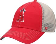 '47 Men's '47 Red Los Angeles Angels Trawler Clean Up Trucker Snapback Hat
