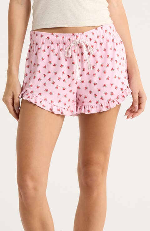 Crazy for the Holidays Brushed Pointelle Pajama Shorts