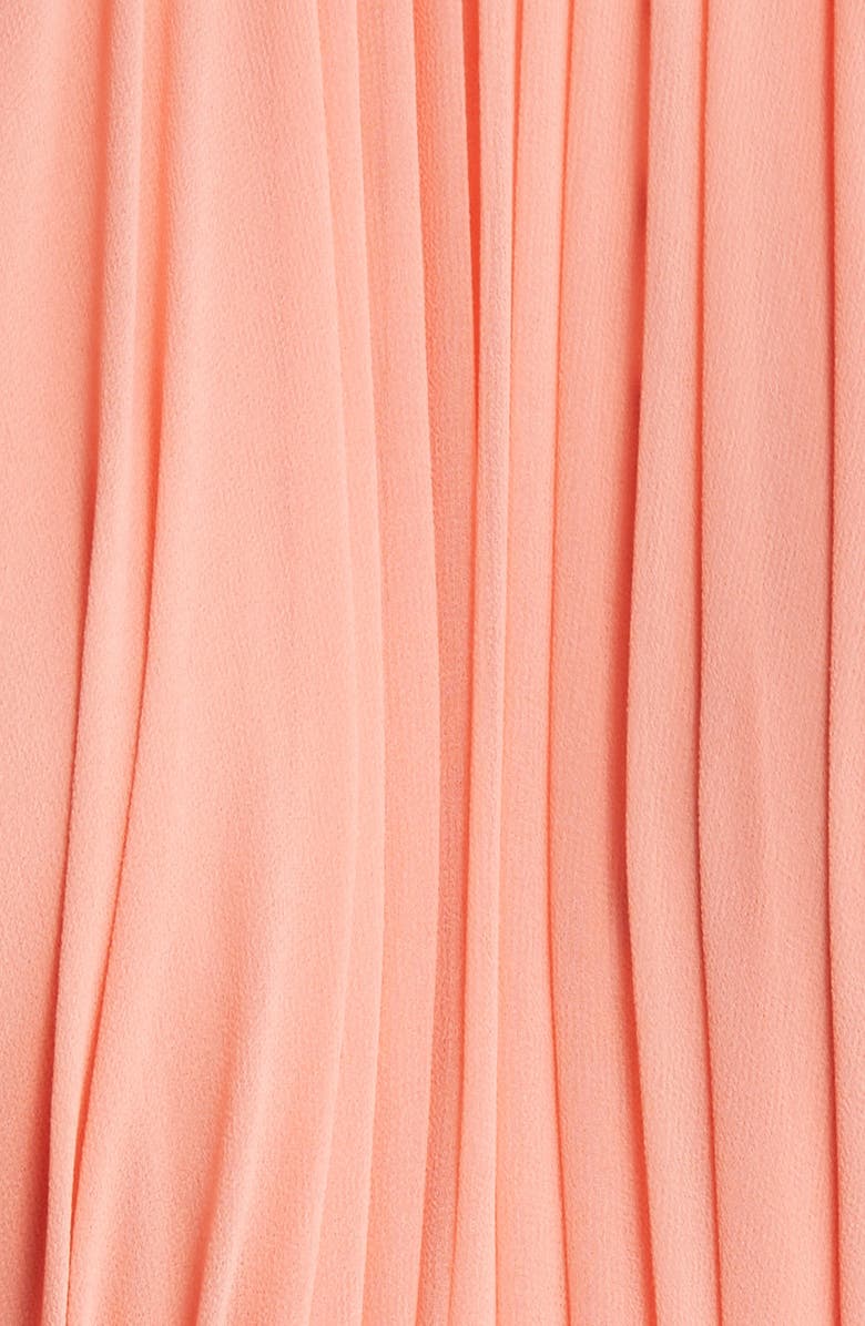 Badgley Mischka Collection Pleated Georgette Gown, Alternate, color, 