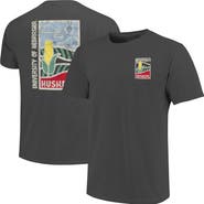 IMAGE ONE Men's  Graphite Nebraska Huskers Comfort Colors Minimal Vista Distressed Graphics T-Shirt