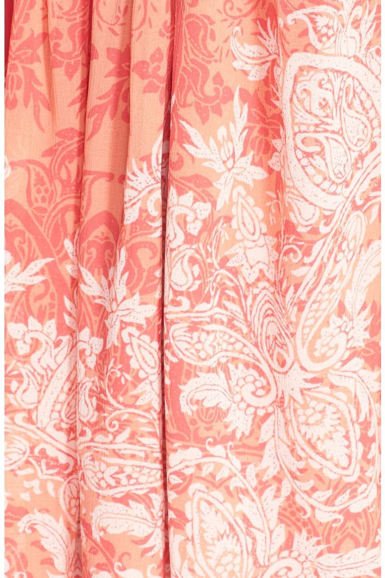 'Penny Love' Print Cold Shoulder Dress, Alternate, color, CLEMENTINE COMBO