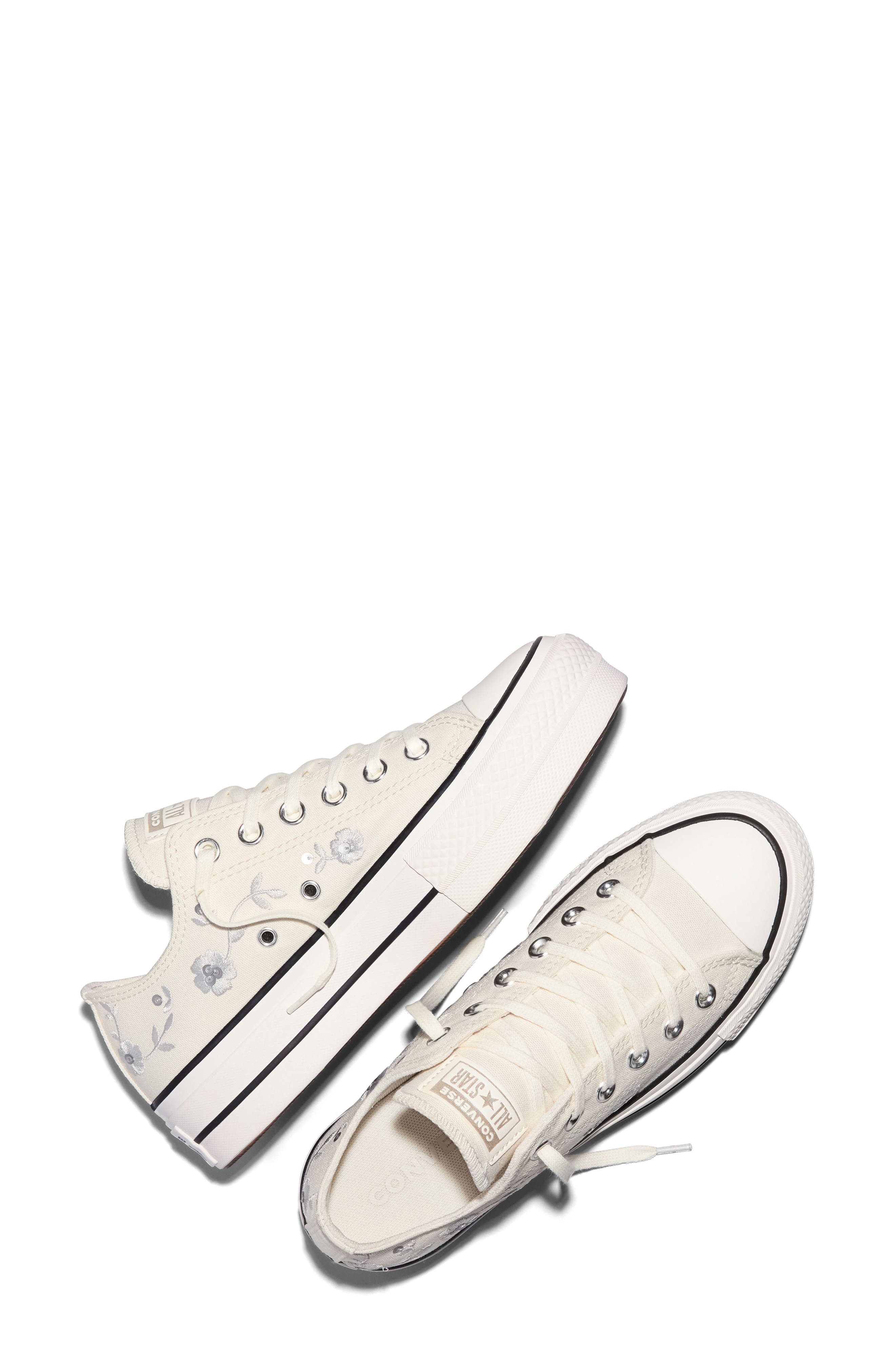 Chuck Taylor® All Star® Lift Platform Sneaker, Alternate, color, VINTAGE WHITE/ BARELY GREY