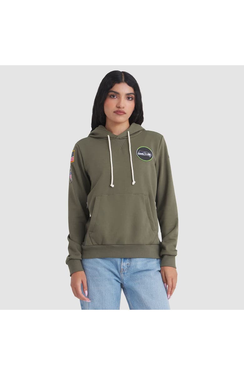 Nike Women's Nike Olive Seattle Seahawks 2025 Salute to Service Sideline Standard Issue Dri-FIT Hoodie, Main, color, Olive