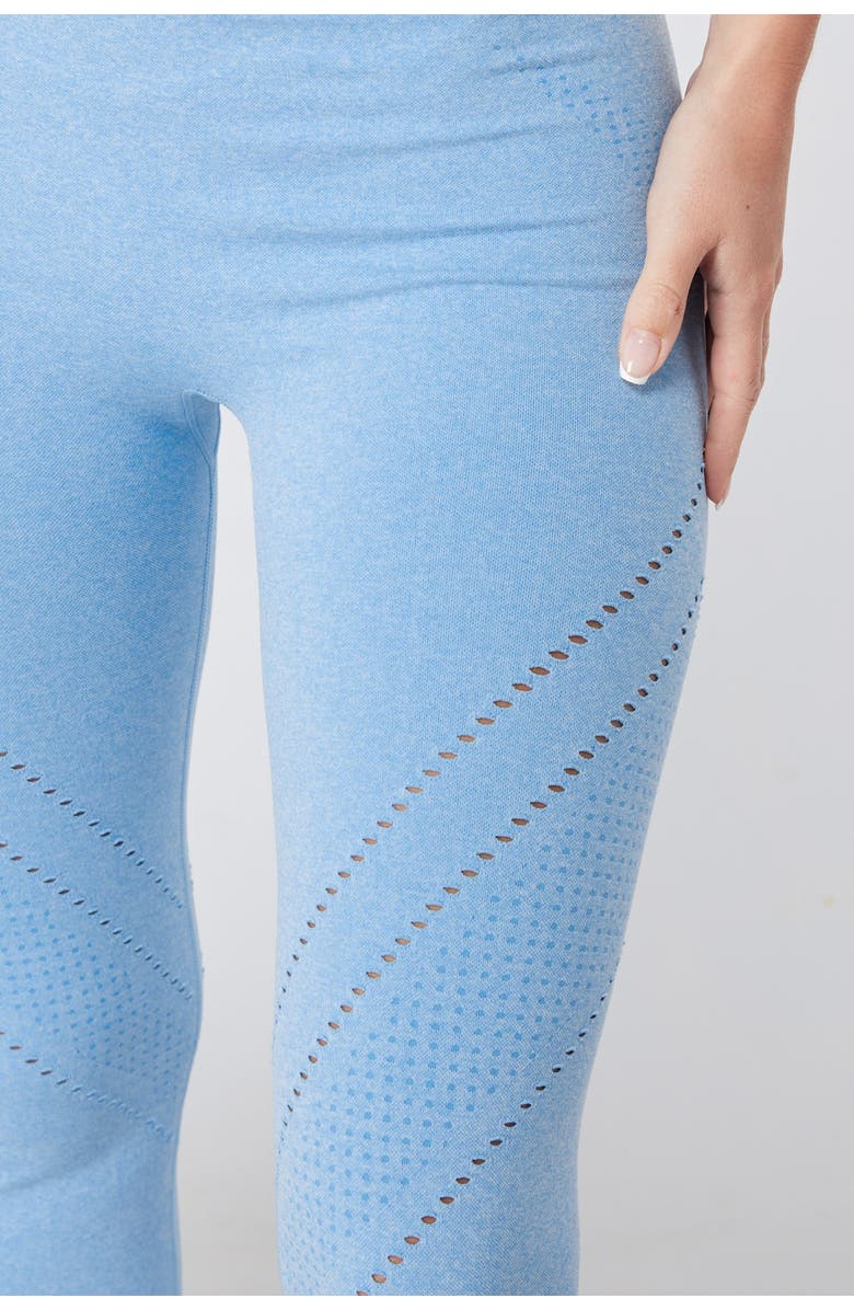 Twill Active Recyled Seamless Marl Laser Cut Leggings, Alternate, color,