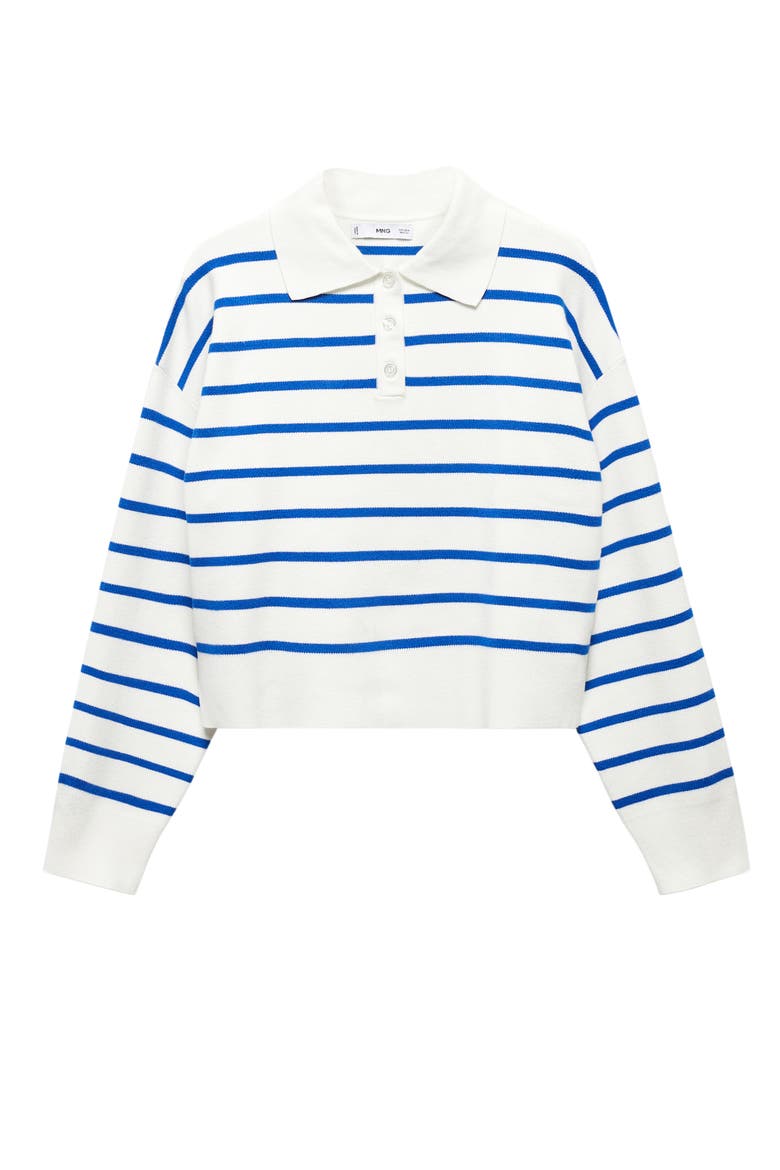 Stripe Polo Sweater, Alternate, color, VIBRANT BLUE