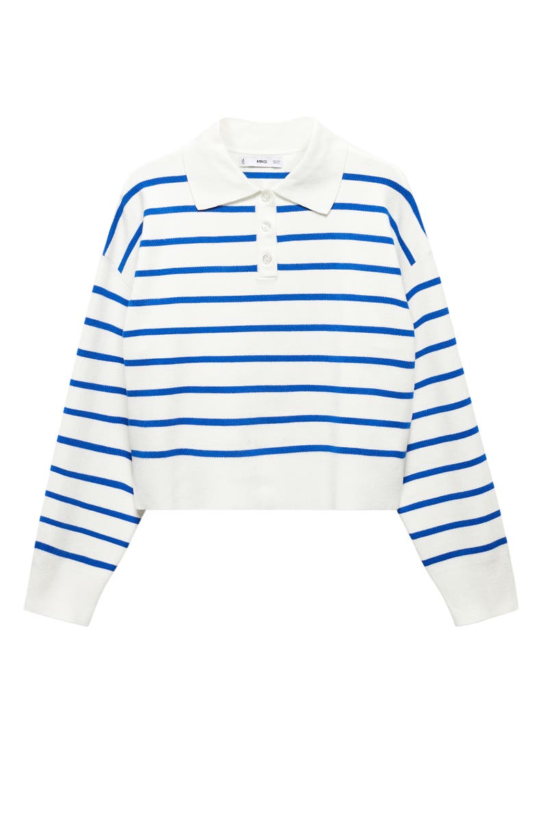 MANGO Stripe Polo Sweater, Alternate, color,