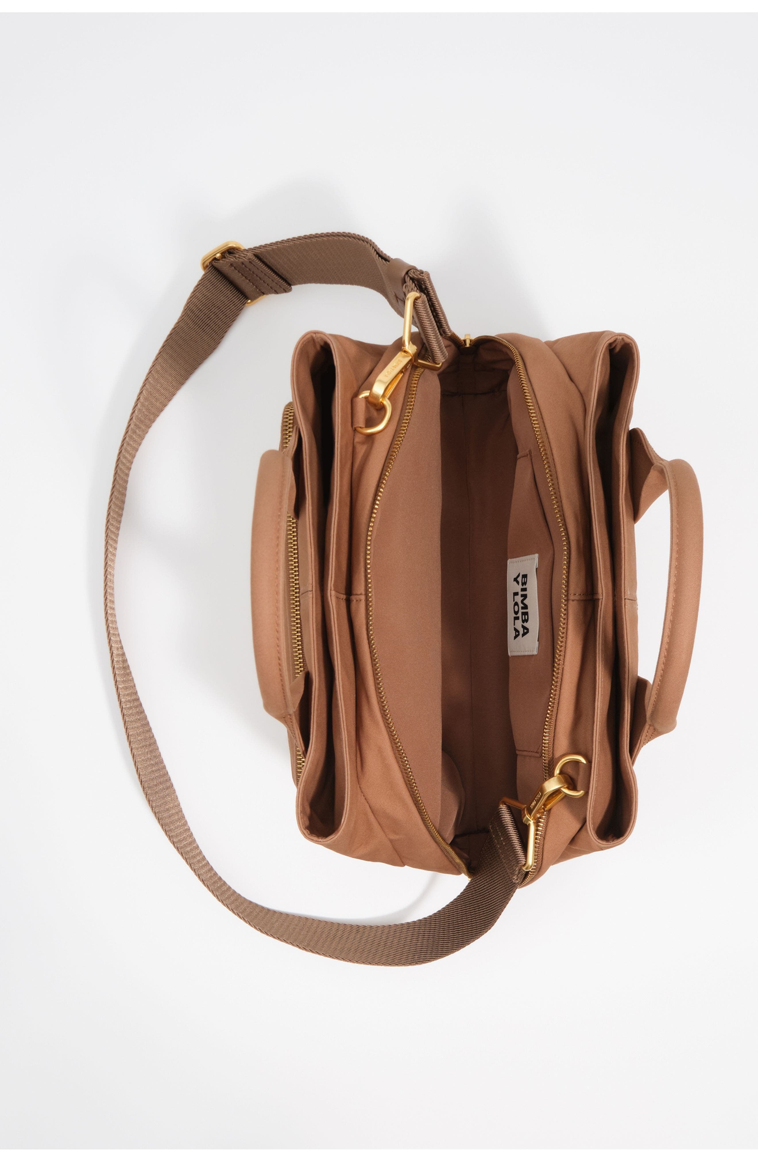 Large Cotton Pocket Handbag, Alternate, color, LIGHT BROWN