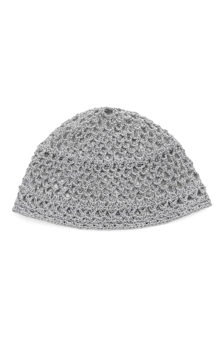 Openwork Knit Beanie, Main, color, GREY