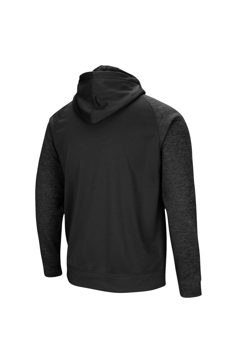 COLOSSEUM Men's Colosseum Black Maryland Terrapins Blackout 3.0 Tonal Raglan Full-Zip Hoodie, Alternate, color, 