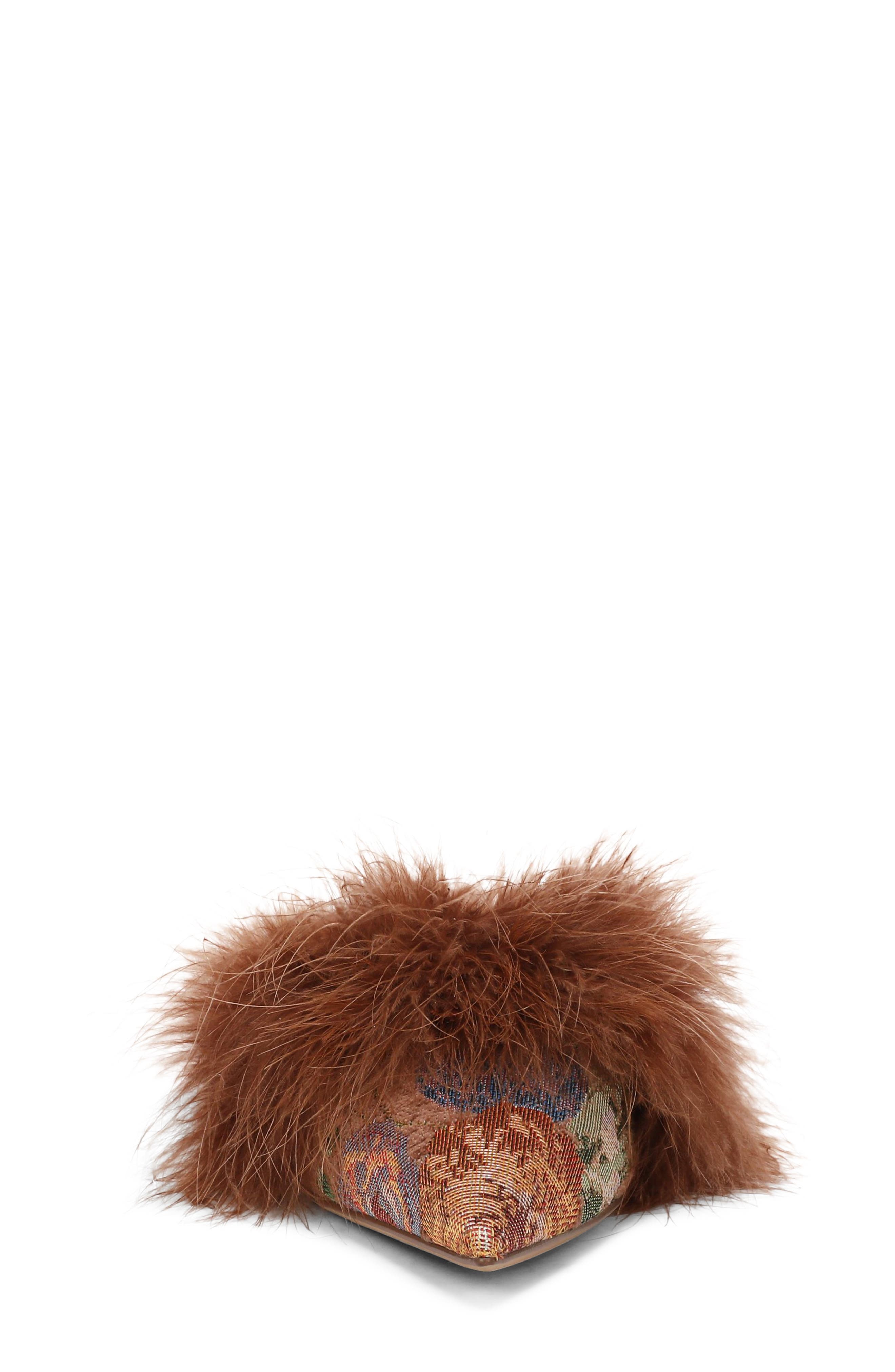 Gemma Fluff Mule, Alternate, color, BERRY BLUSH MULTI