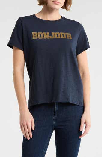 Cinq à Sept Foil Bonjour Au Revoir Graphic T-Shirt
