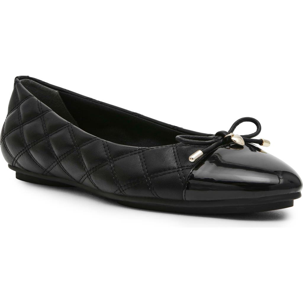 Anne Klein Luci Cap Toe Ballet Flat In Black