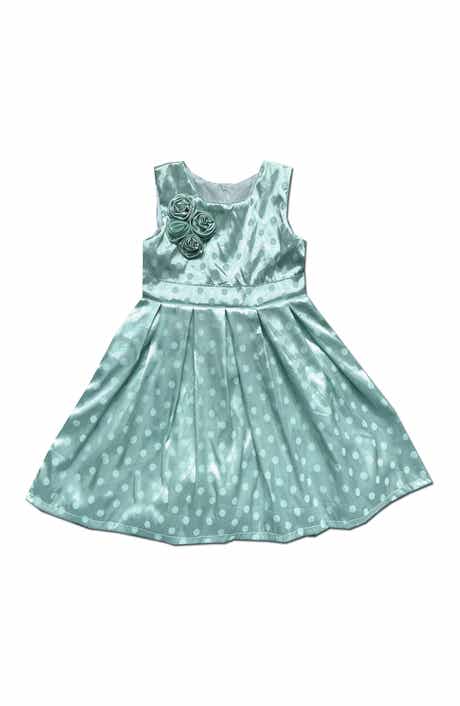JOE-ELLA Kids' Satin Polka Dot Dress