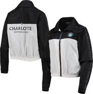 THE WILD COLLECTIVE Women's The Wild Collective Black Charlotte FC Anthem Full-Zip Jacket