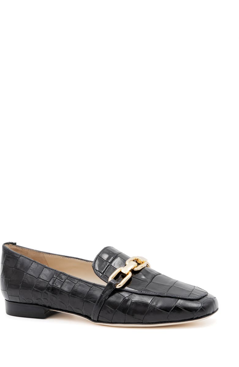 Amalfi by Rangoni Gentile Bit Loafer, Main, color, Black Cocco Bengala Gold