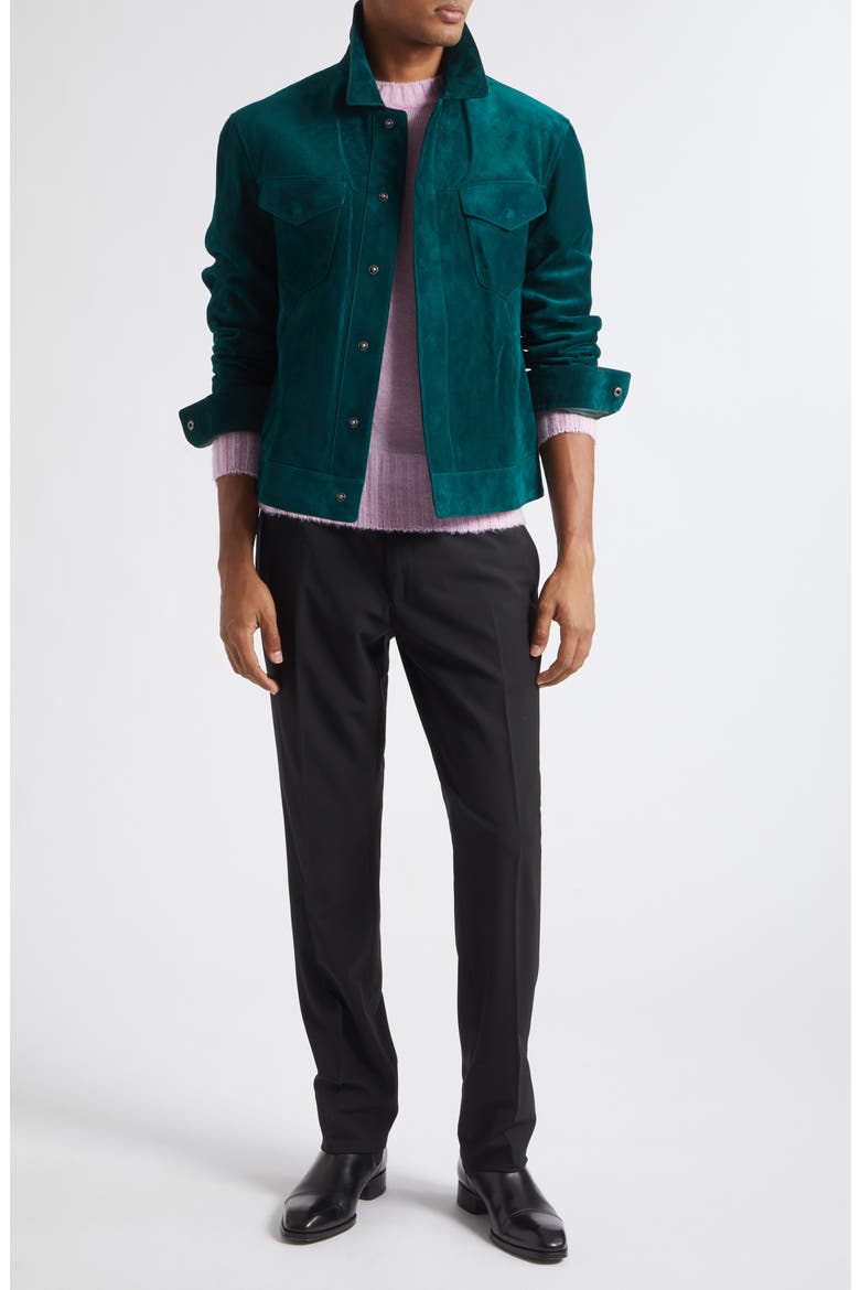 Suede Western Jacket, Alternate, color, GCU EMERALD