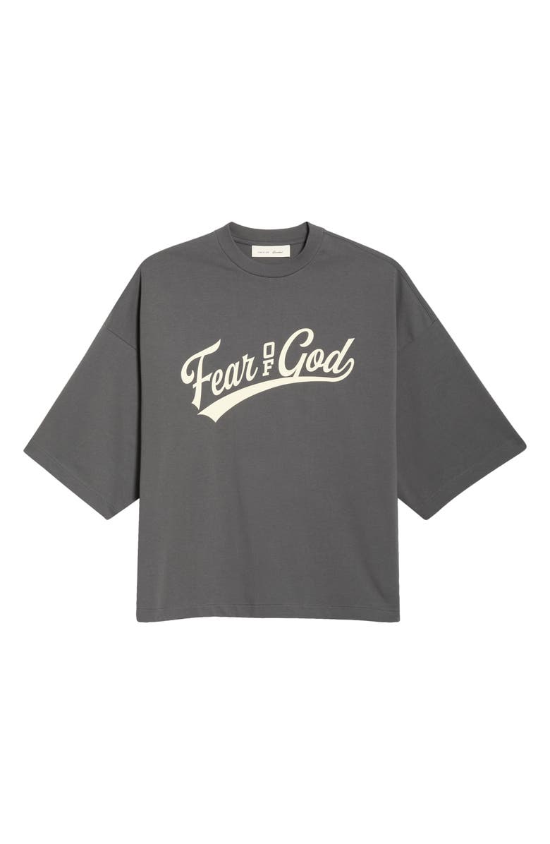 Fear of God Essentials Merch Logo Graphic Cotton T-Shirt, Main, color, Iron Grey