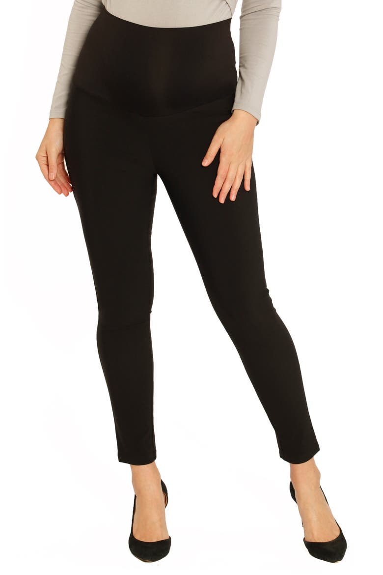 Deluxe Tummy Support High Waist Maternity Pants, Main, color, BLACK