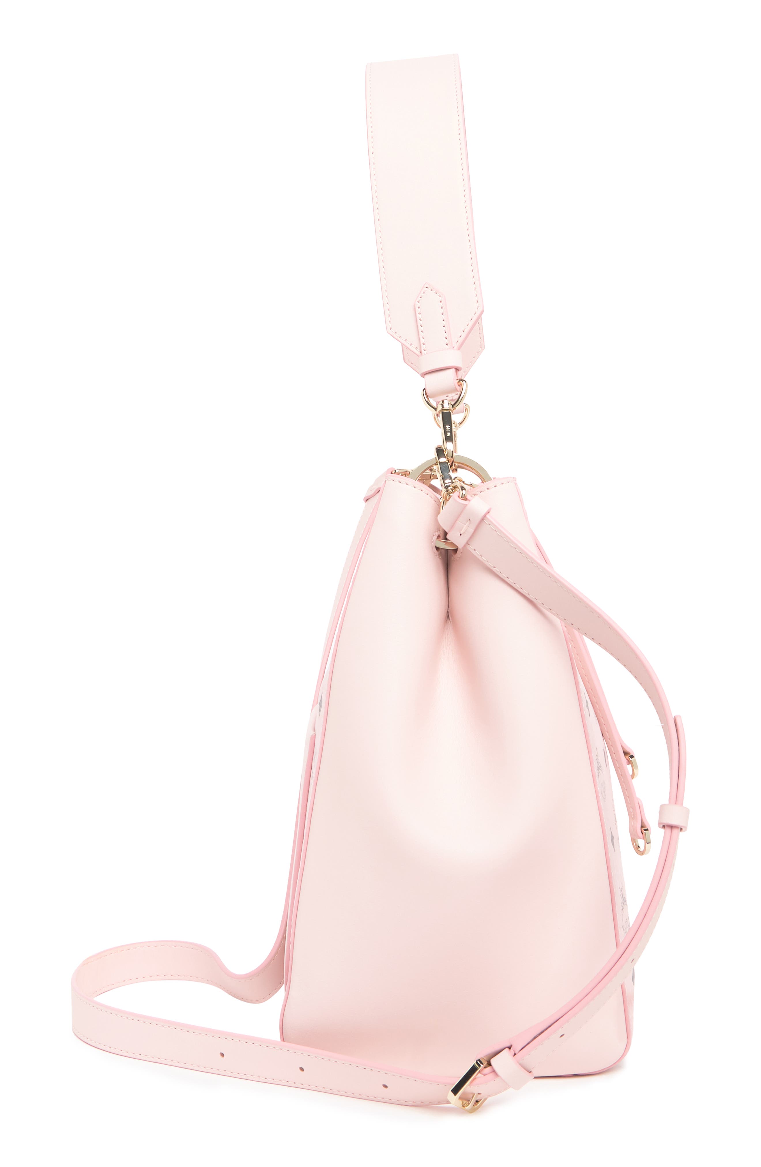 MCM Medium Aren VI Leather Hobo Bag, Alternate, color, 