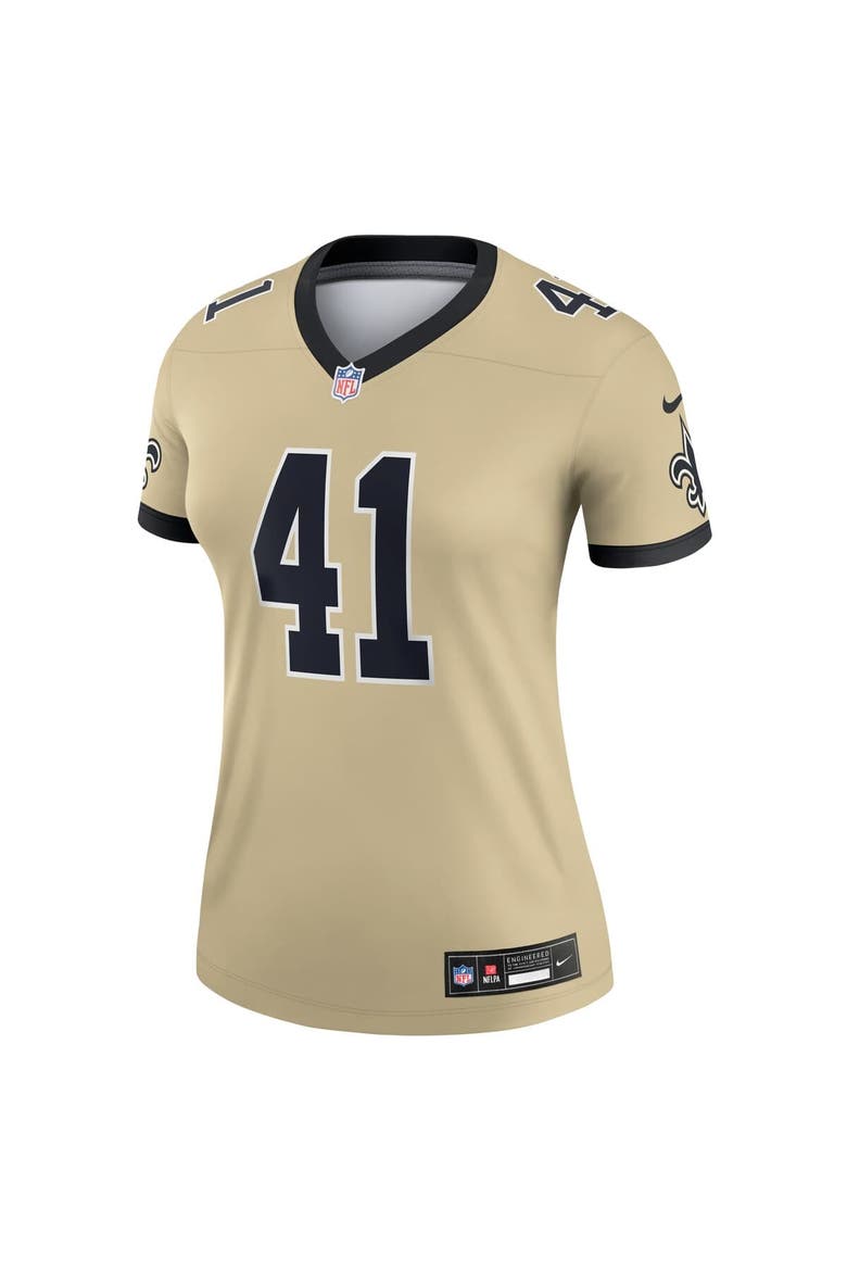 Women's Nike Alvin Kamara Gold New Orleans Saints Gameday Golds Alternate Legend Player Performance Top, Alternate, color, Gold