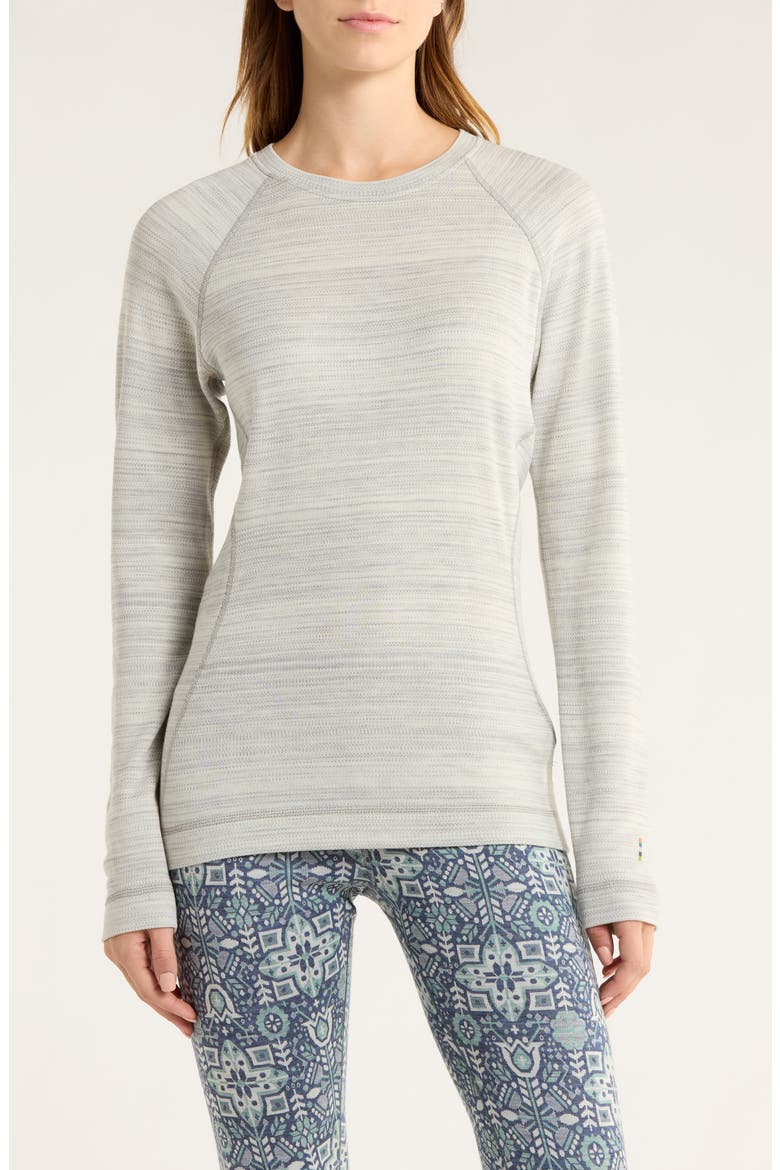 Merino 250 Base Layer Crew Top, Main, color, LIGHT GRAY COLOR SHIFT