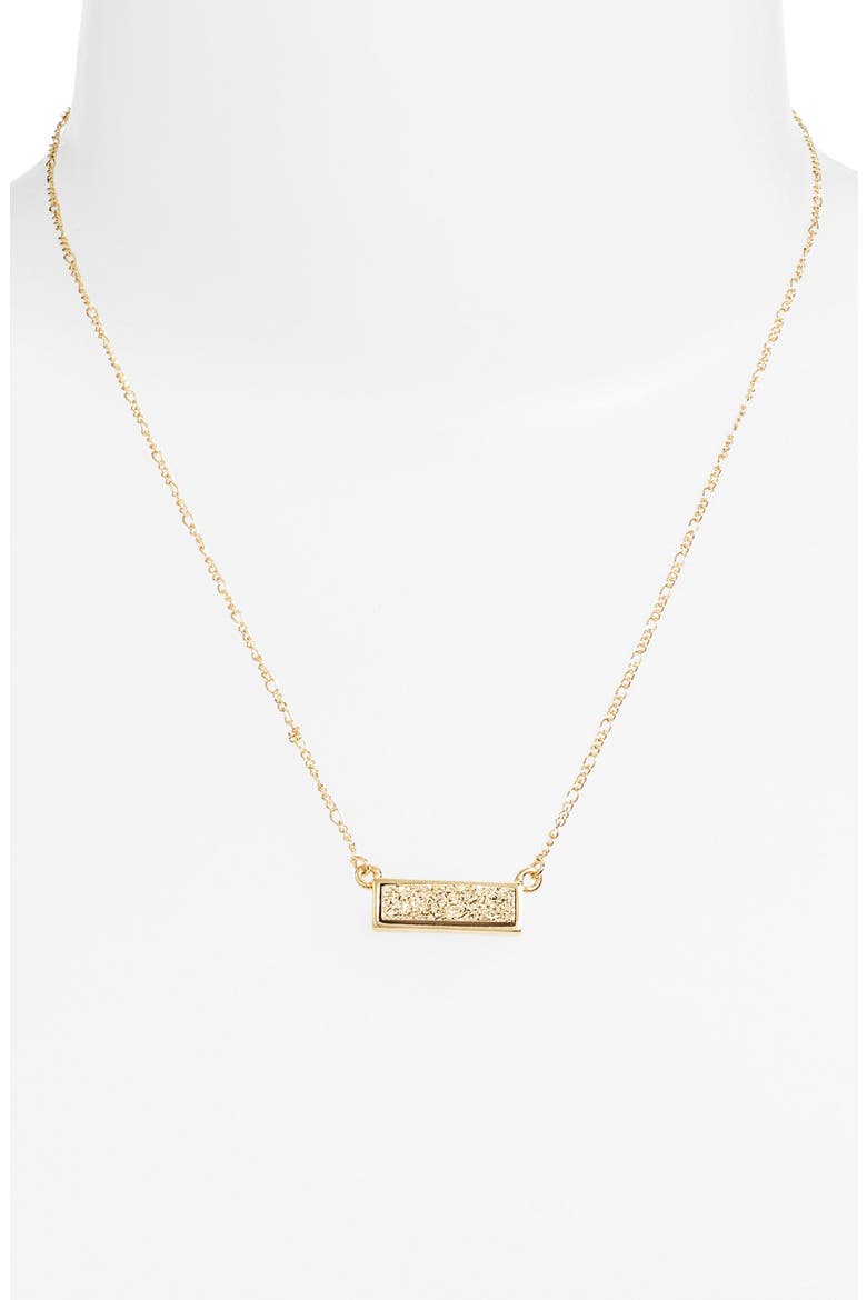 Drusy Pendant Necklace, Alternate, color, GOLD/ GOLD DRUZY
