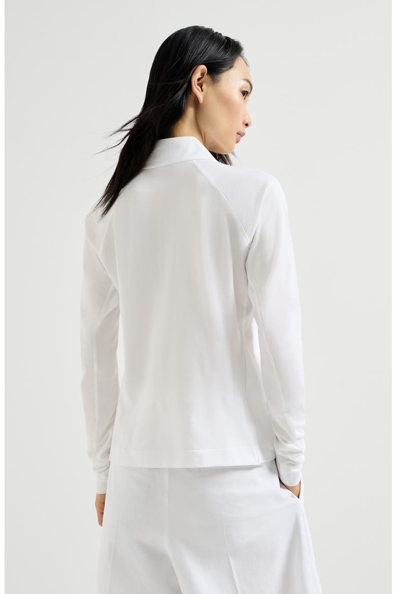 Pique Sweatshirt with logo, Alternate, color, White